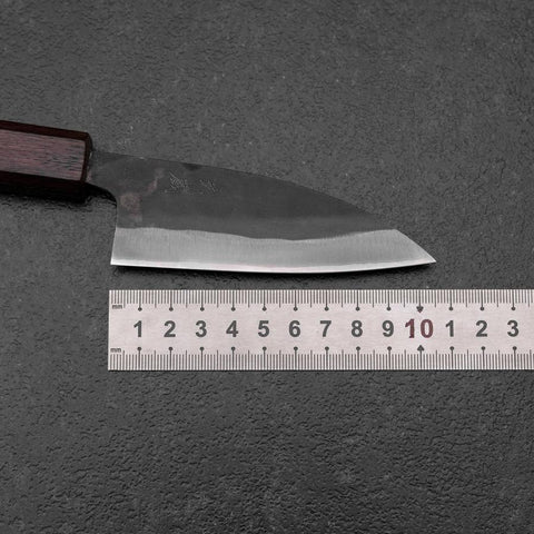 Funayuki Blue Steel #1 Kurouchi Purple Urushi Handle 105mm