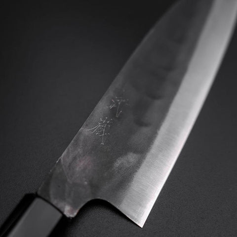 Funayuki Blue Steel #1 Stainless Clad  Kurouchi Buffalo Magnolia Handle 165mm