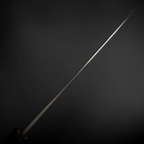 Funayuki Blue Steel #1 Stainless Clad  Kurouchi Buffalo Magnolia Handle 165mm