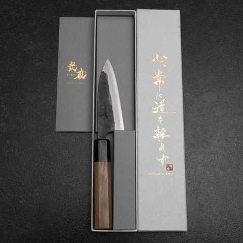 Funayuki Blue Steel #2 Kurouchi Walnut Handle 100mm