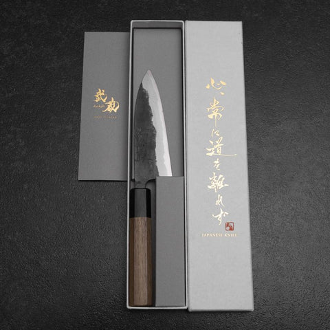Funayuki Blue Steel #2 Kurouchi Walnut Handle 120mm