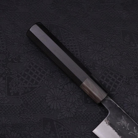 Funayuki Blue Super Kurouchi Buffalo Ebony Handle 165mm