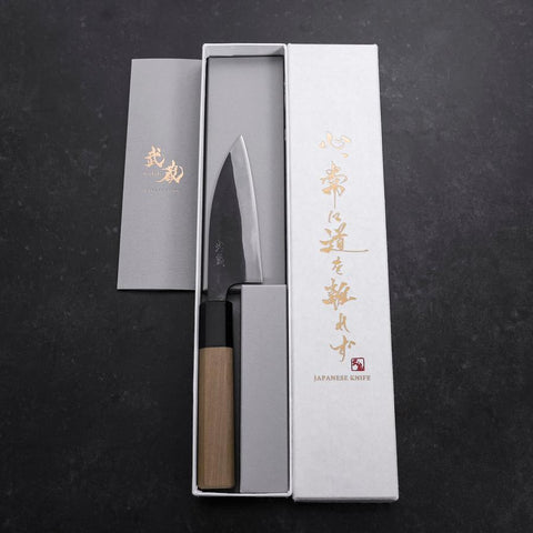 Funayuki Blue Steel #1 Kurouchi Buffalo Magnolia Handle 105mm