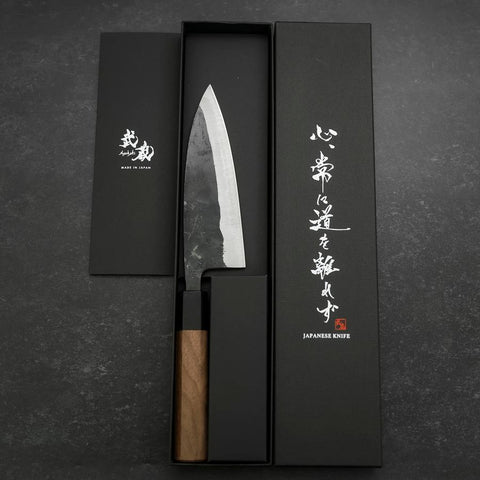 Funayuki Blue Steel #2 Kurouchi Walnut Handle 150mm
