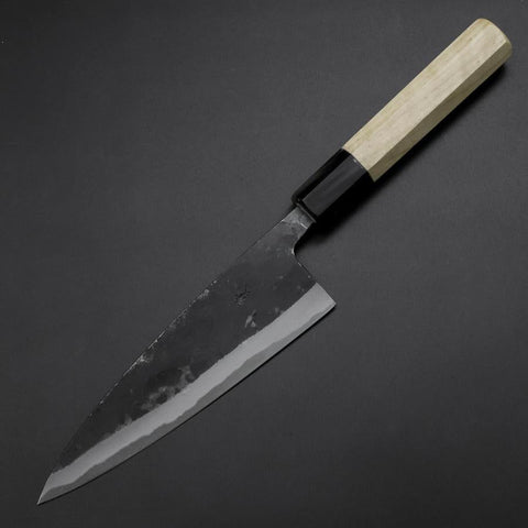 Funayuki Sabaki Blue Steel #1 Kurouchi Buffalo Magnolia Handle 160mm