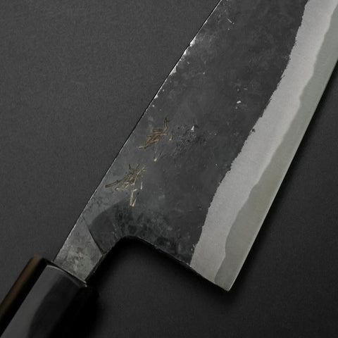 Funayuki Sabaki Blue Steel #1 Kurouchi Buffalo Magnolia Handle 160mm