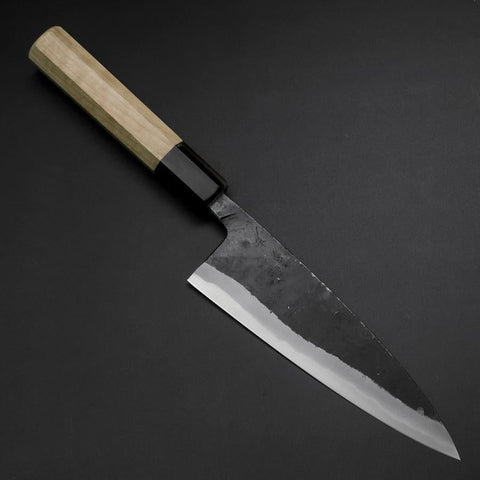 Funayuki Sabaki Blue Steel #1 Kurouchi Buffalo Magnolia Handle 160mm
