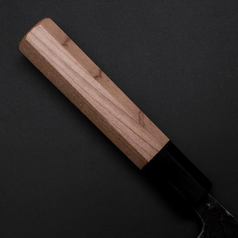 Funayuki Sabaki Blue Steel #1 Kurouchi Buffalo Magnolia Handle 165mm