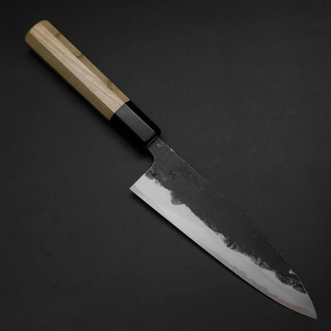 Funayuki Sabaki Blue Steel #1 Kurouchi Buffalo Magnolia Handle 165mm