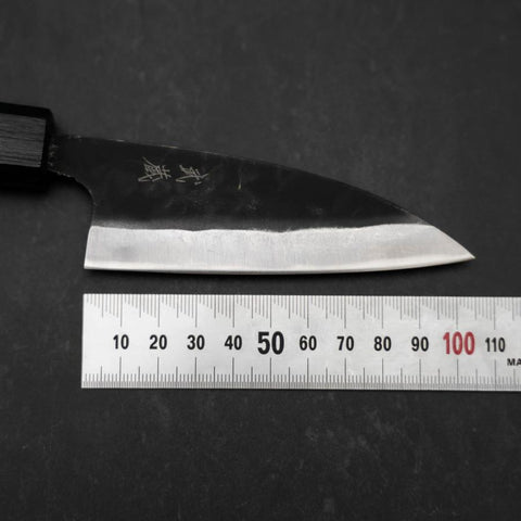 Funayuki Sabaki Blue Steel #1 Kurouchi Dark Blue Urushi Handle 105mm