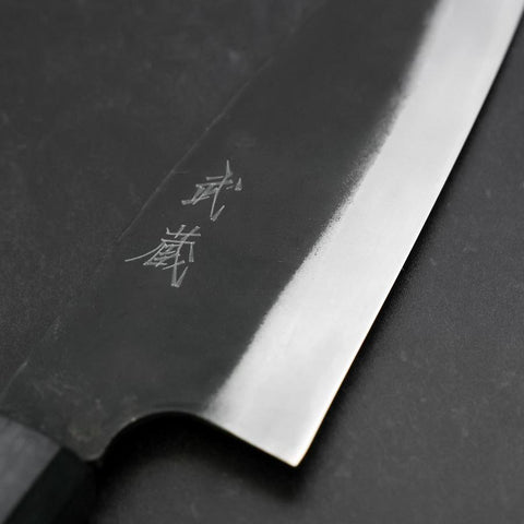 Funayuki Sabaki Blue Steel #1 Kurouchi Dark Blue Urushi Handle 165mm