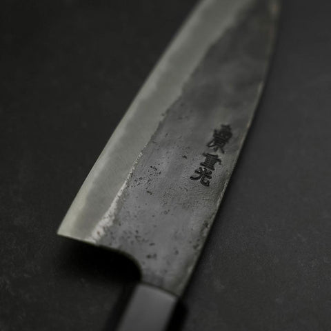 Funayuki Sabaki Blue Steel #2 Kurouchi Buffalo Teak Handle 165mm