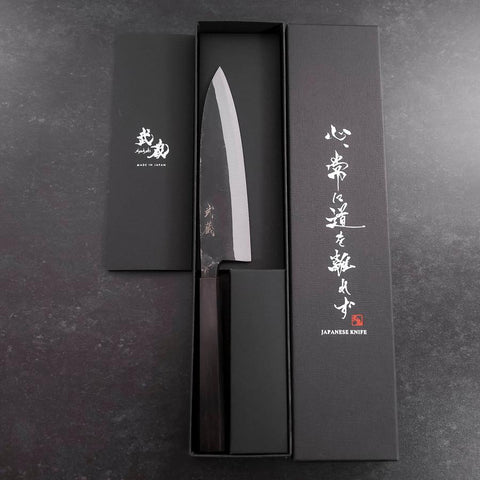 Funayuki Sabaki Blue Steel #2 Kurouchi Ebony Handle 165mm