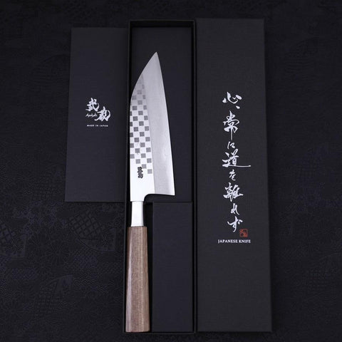 Funayuki Silver Steel #3 Ichimatsu Walnut Handle 165mm
