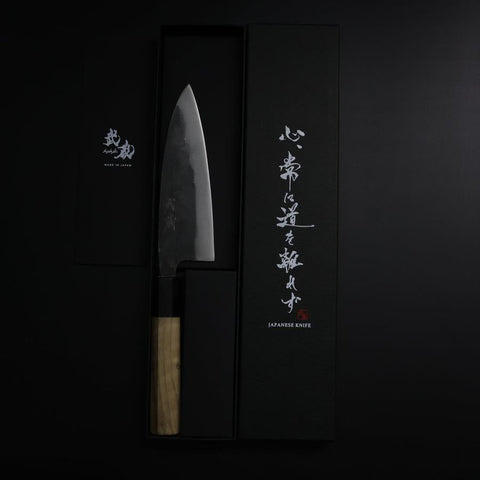 Funayuki White Steel #2 Kurouchi Buffalo Magnolia Handle 150mm