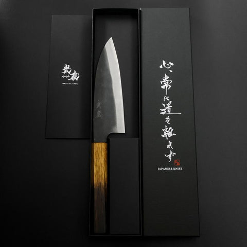 Funayuki White Steel #2 Kurouchi Yaki Urushi Handle 155mm