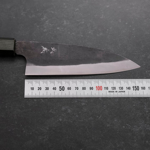 Funayuki White Steel #2 Kurouchi Green Urushi Handle 150mm