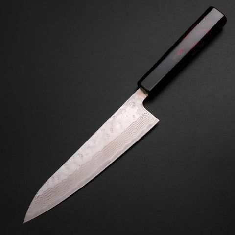 Gyuto 440C Nashiji Mirror Damascus Fire Urushi Handle 180mm