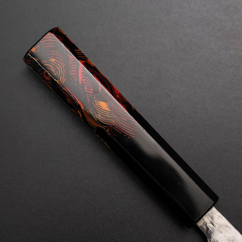 Gyuto 440C Nashiji Mirror Damascus Fire Urushi Handle 180mm