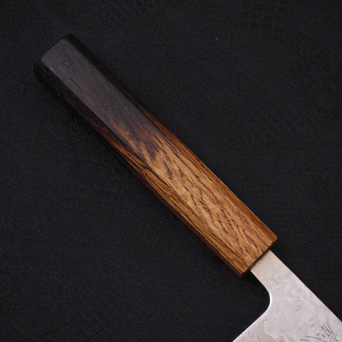 Gyuto AUS-10 Mirror Tsuchime Damascus Yaki Urushi Handle 210mm