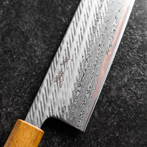 Gyuto AUS-10 Nawame Damascus Yaki Urushi Handle 240mm