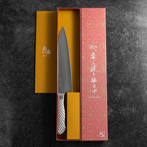 Gyuto AUS-10 Polished All-Stainless Handle 210mm