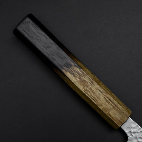 Gyuto AUS-10 Tsuchime Damascus Yaki Urushi Handle 210mm