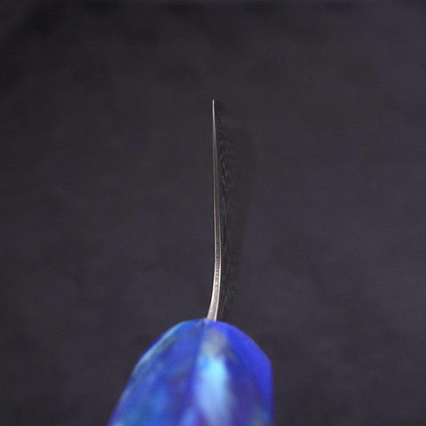 Gyuto AUS-10 Wave Nickel Damascus Ocean Blue Handle 180mm