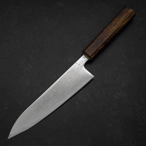 Gyuto AUS-10 Wave Nickel Damascus Sumi Urushi Handle 180mm