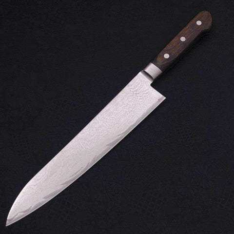Gyuto AUS-10 Wave Nickel Damascus Western Handle 240mm