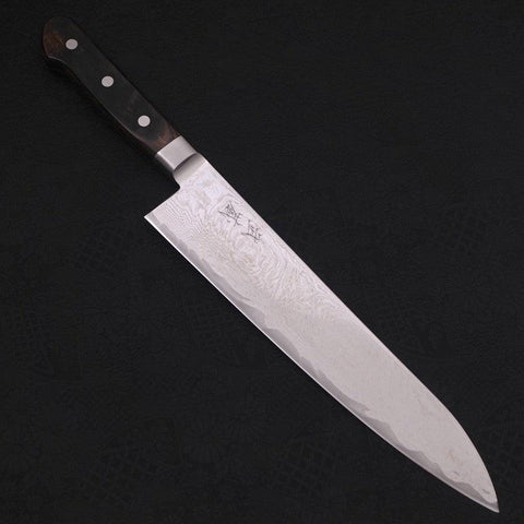 Gyuto AUS-10 Wave Nickel Damascus Western Handle 240mm