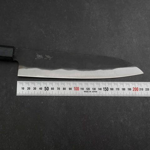 Gyuto Blue Steel #1 Kurouchi Dark Blue Urushi Handle 210mm