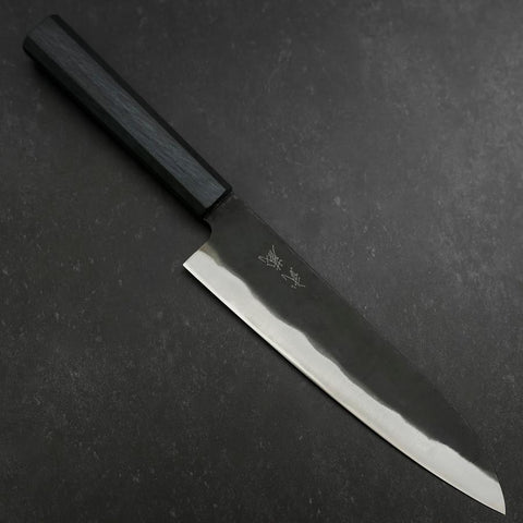 Gyuto Blue Steel #1 Kurouchi Dark Blue Urushi Handle 210mm