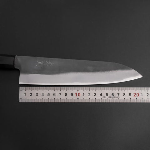 Gyuto Blue Steel #1 Kurouchi Stainless Clad Walnut Handle 210mm