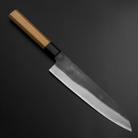 Gyuto Blue Steel #1 Kurouchi Stainless Clad Walnut Handle 210mm