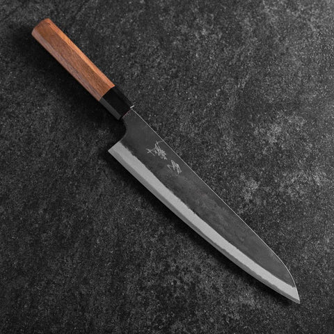 Gyuto Blue Steel #1 Kurouchi Walnut Handle 240mm