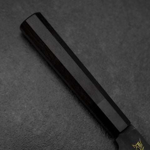 Gyuto Blue Steel #2 Kurouchi Chokin Crane Buffalo Ebony Handle 210mm