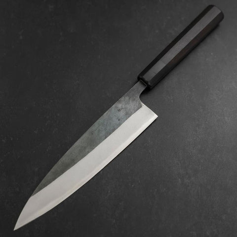 Gyuto Blue Steel #2 Kurouchi Chokin Dragon Buffalo Ebony Handle 210mm