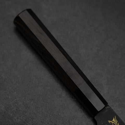 Gyuto Blue Steel #2 Kurouchi Chokin Hannya Buffalo Ebony Handle 210mm
