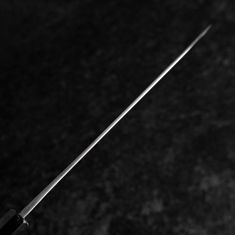 Gyuto Blue Steel #2 Kurouchi Chokin Samurai New-Moon Buffalo Ebony Handle 210mm (Asamura)