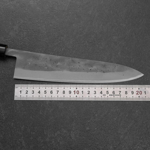 Gyuto Blue Steel #2 Nashiji Stainless Clad Yew Handle 210mm
