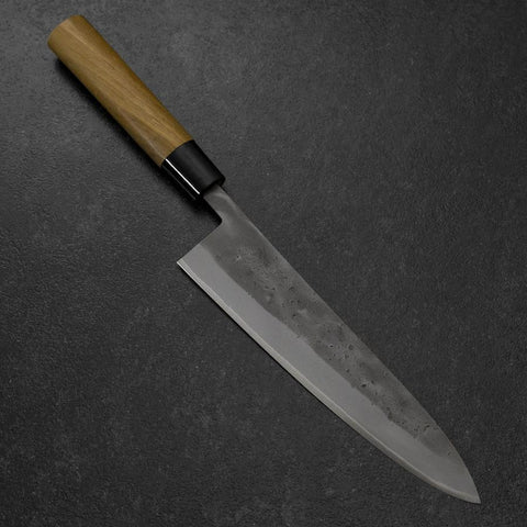 Gyuto Blue Steel #2 Nashiji Stainless Clad Yew Handle 210mm