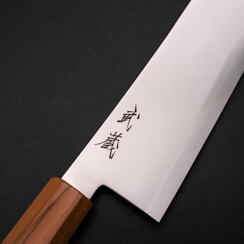 Gyuto Blue Steel #2 Polished Olive Handle 240mm