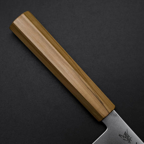 Gyuto Blue Steel #2 Polished Olive Handle 240mm