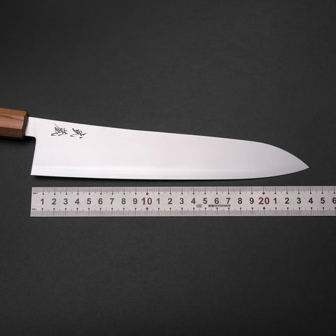 Gyuto Blue Steel #2 Polished Olive Handle 240mm
