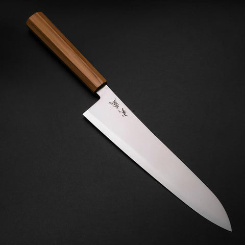 Gyuto Blue Steel #2 Polished Olive Handle 240mm