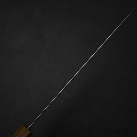 Gyuto Blue Steel #2 Polished Stainless Clad Olive Handle 210mm