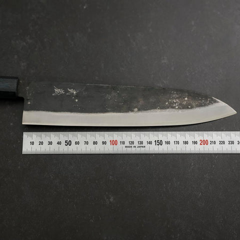 Gyuto Blue Steel #1 Kurouchi Dark Blue Urushi Handle 240mm