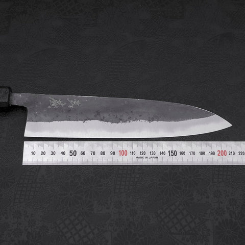 Gyuto Blue Steel #2 Kurouchi Black Ishime Urushi Handle 210M
