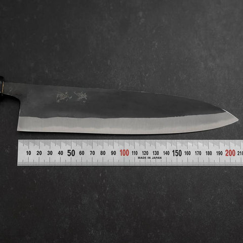 Gyuto Blue Steel #2 Kurouchi Buffalo Ebony Handle 210mm